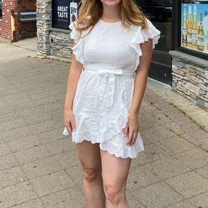 White lace princess poly dress
